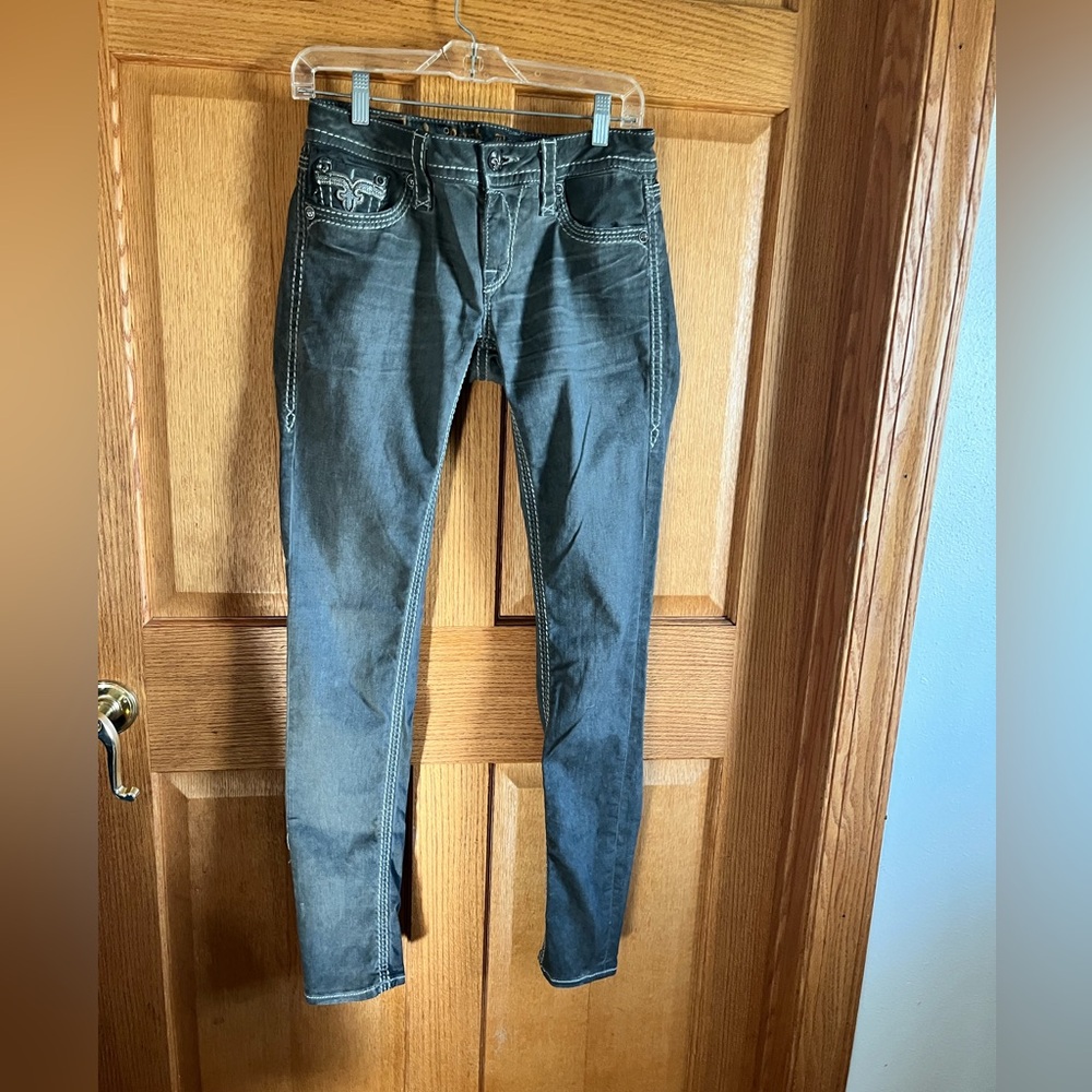 Rock Revival Delisa Gray Stretchy Jeans